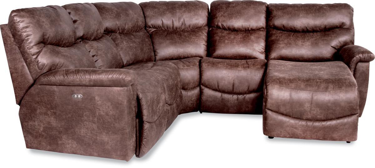 LaZBoy James Four Piece Power Reclining Sectional Sofa with LAS